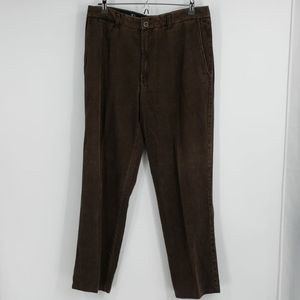 ZEGNA SPORT brown suede mens straight jeans 34x31